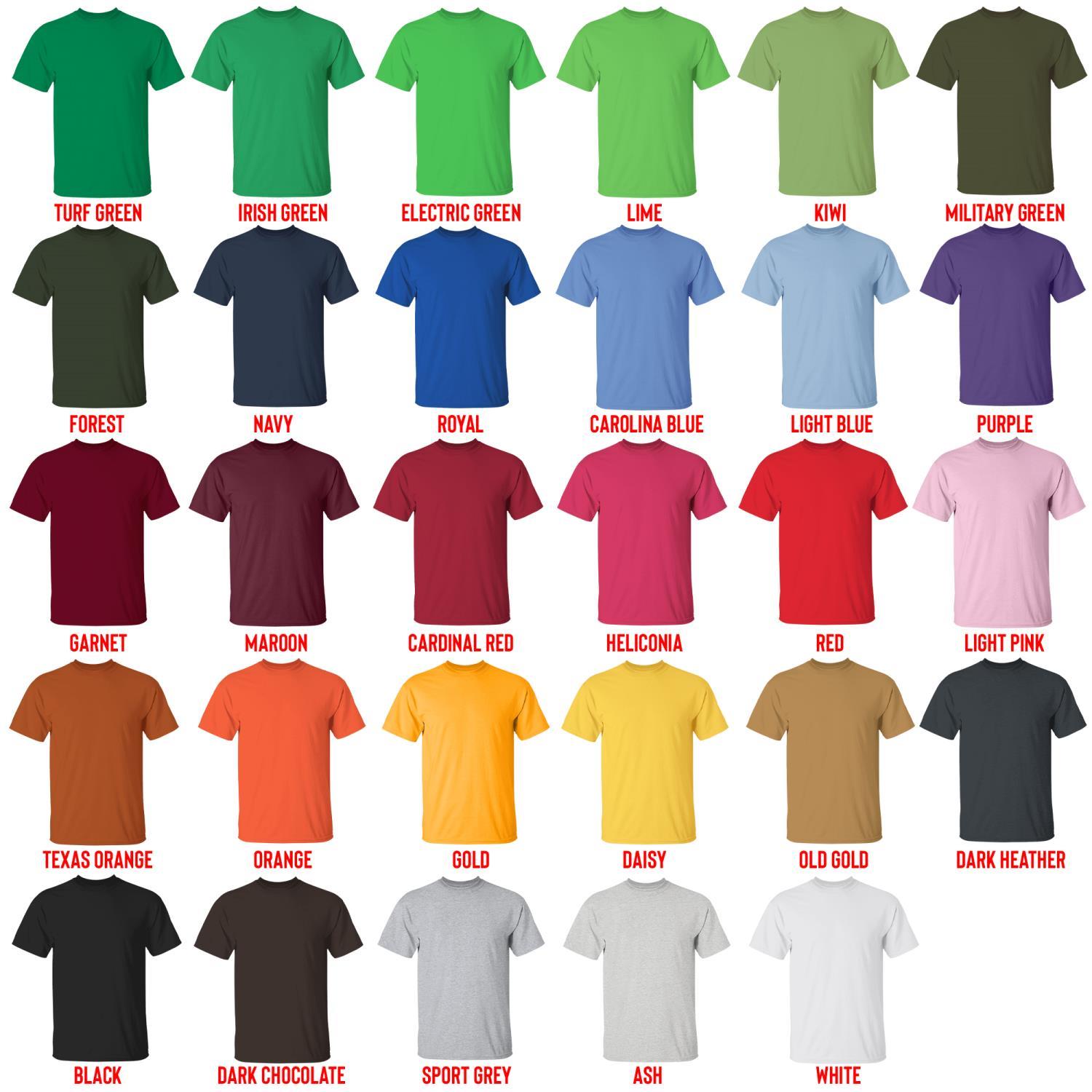 t shirt color chart - Bugs Bunny Merch